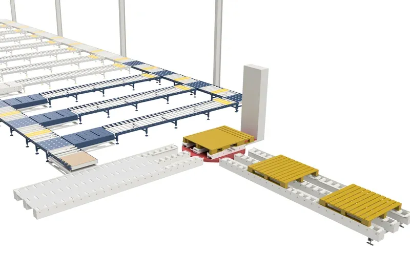 Conception CAO 3D d'un système de convoyeur industriel par Amber Industries