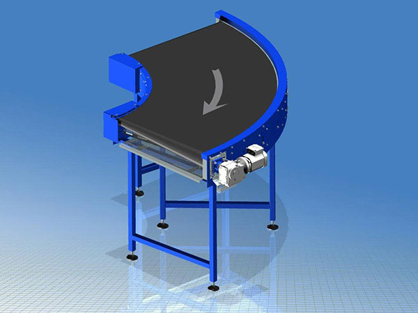 Présentation des courbes de ceinture intralogistiques - Le TS-TR100