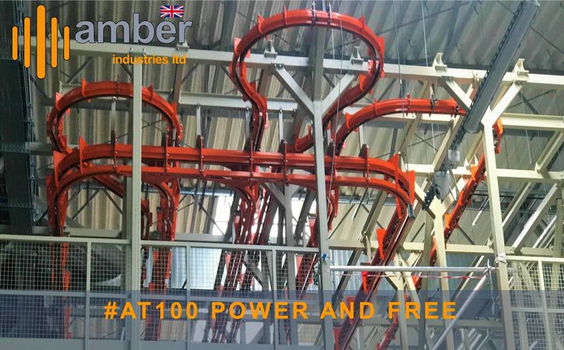 Système de convoyeur aérien de plusieurs millions de livres en voie d'achèvement